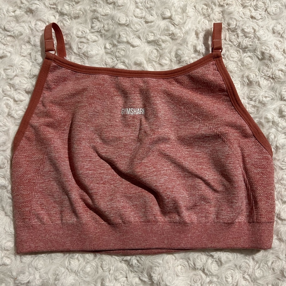 Burgundy Marl Gymshark Flex Strappy Sports Bra - medium